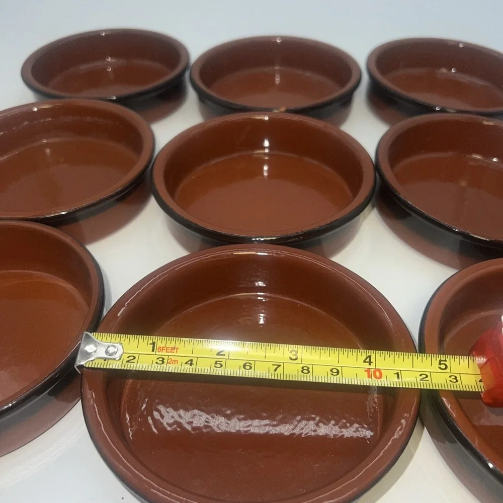 9 Creme Brulee Flan Dipping Dishes Terracotta